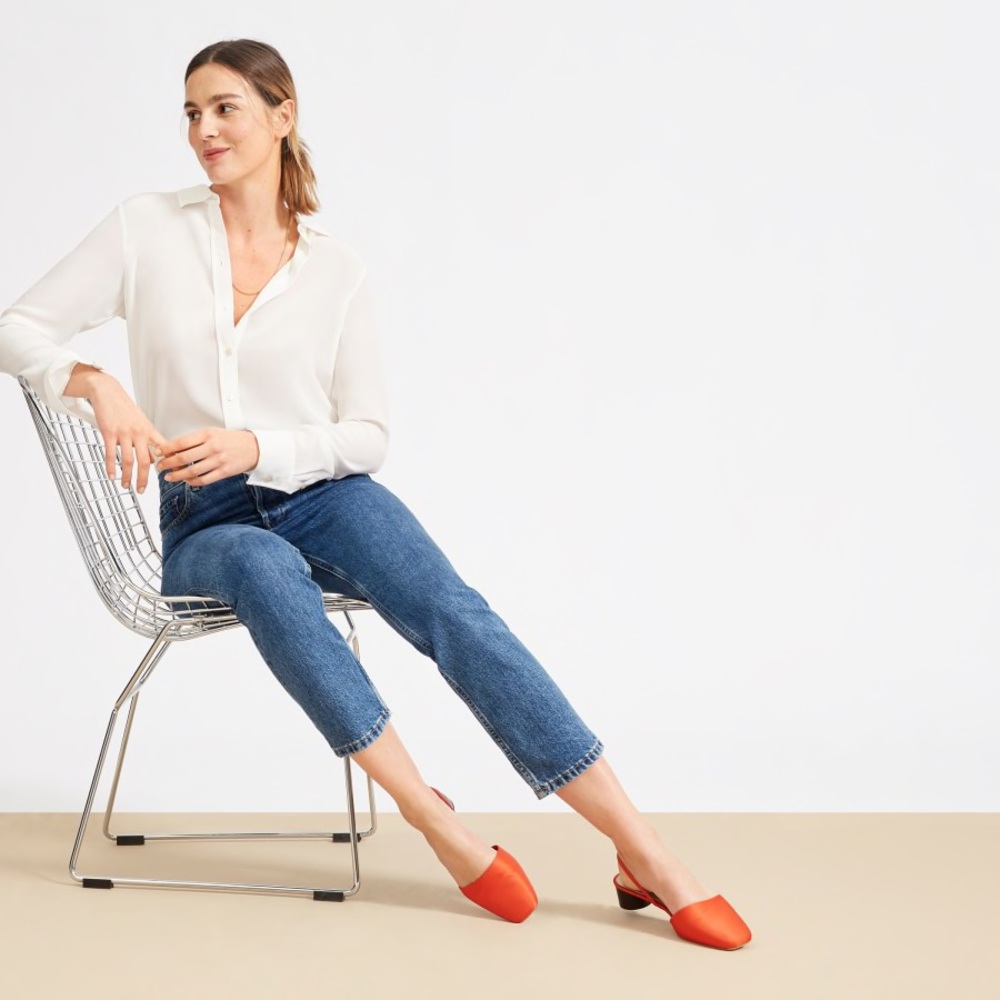 🚫SOLD🚫 Everlane white relaxed silk shirt